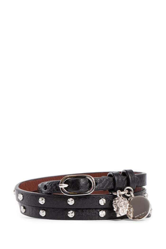 ALEXANDER MCQUEEN Hammered Studs Double-wrap Bracelet