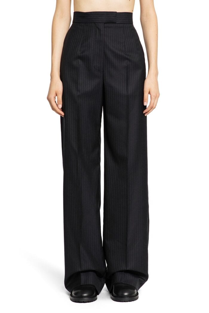 ALEXANDER MCQUEEN High-waisted Wide Leg Pinstriped Trousers