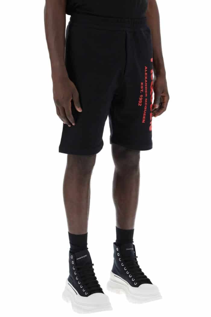 ALEXANDER MCQUEEN Jersey Graffiti Sweatshorts