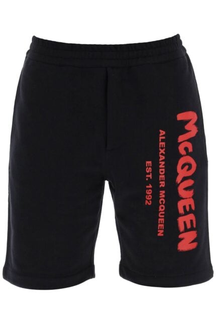 ALEXANDER MCQUEEN Jersey Graffiti Sweatshorts