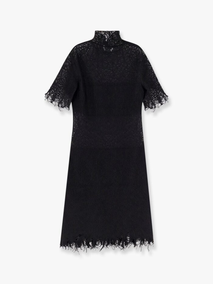 Alexander Mcqueen Lace Dress With Cotton Inserts And Organic Silk