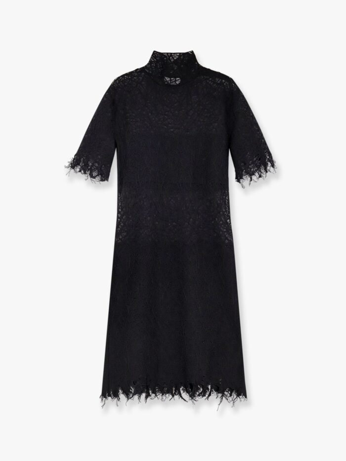 Alexander Mcqueen Lace Dress With Cotton Inserts And Organic Silk