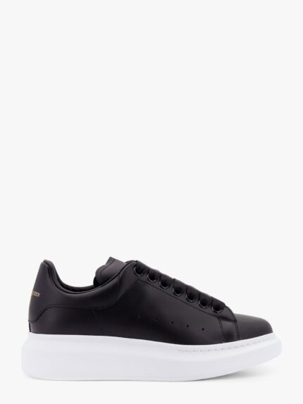 Alexander Mcqueen Larry Leather Sneakers With Logo Detail On The Back