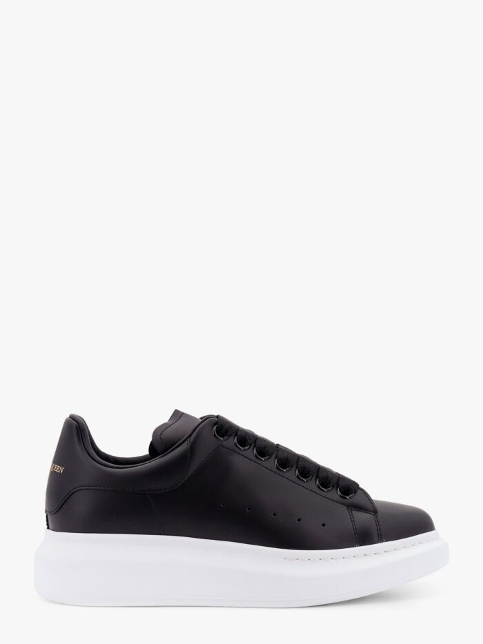 Alexander Mcqueen Larry Leather Sneakers With Logo Detail On The Back