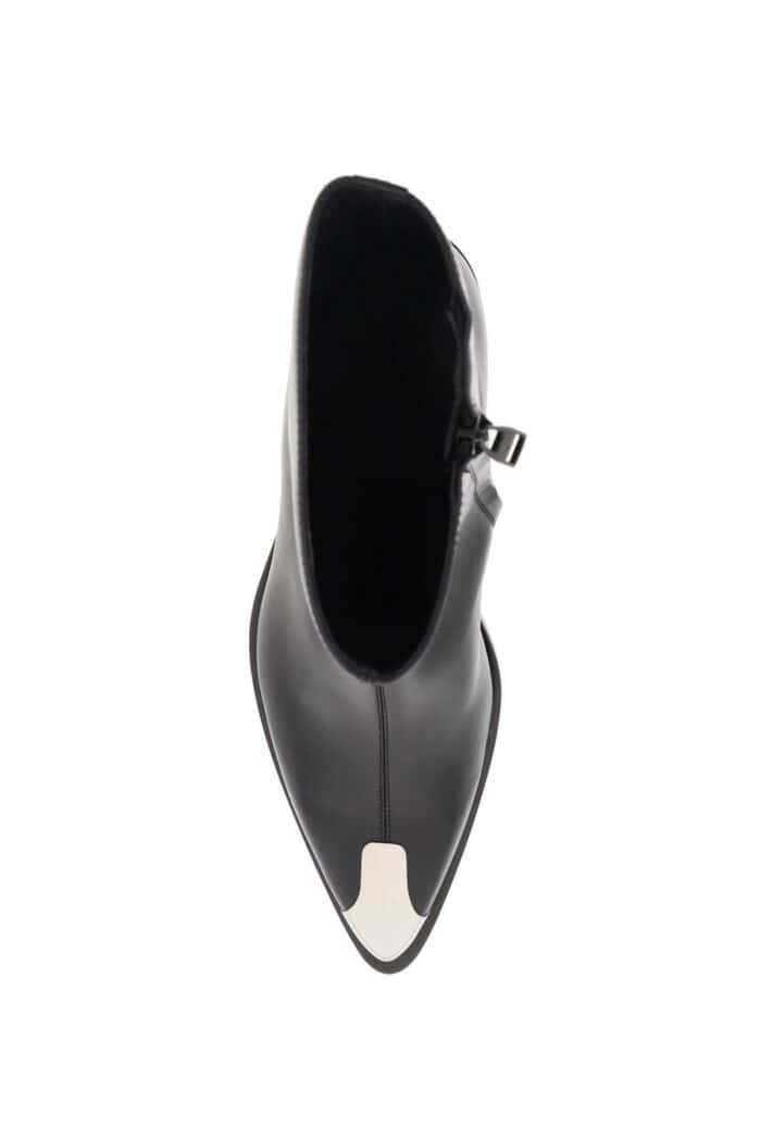 ALEXANDER MCQUEEN Leather Punk Ankle Boots