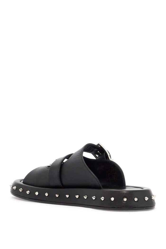 ALEXANDER MCQUEEN Leather Punk Slides For Ed