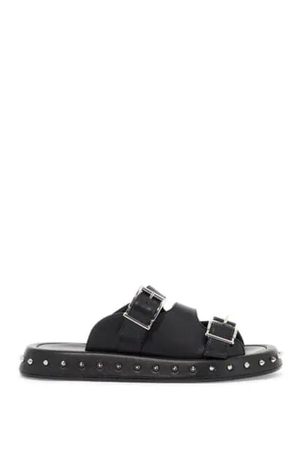 ALEXANDER MCQUEEN Leather Punk Slides For Ed