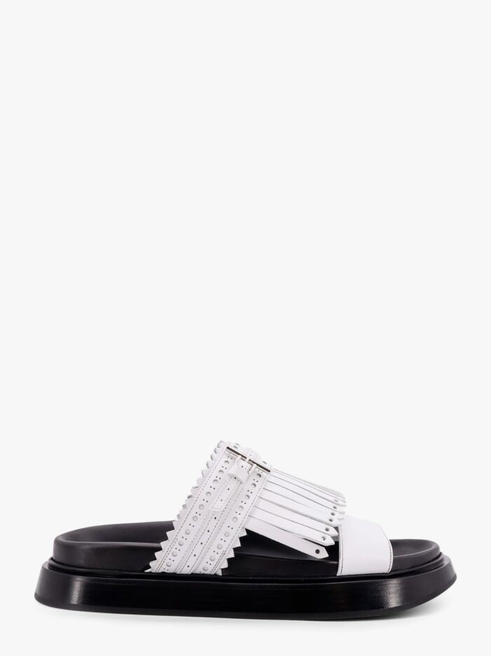Alexander Mcqueen Leather Sandals With Leather Fringe