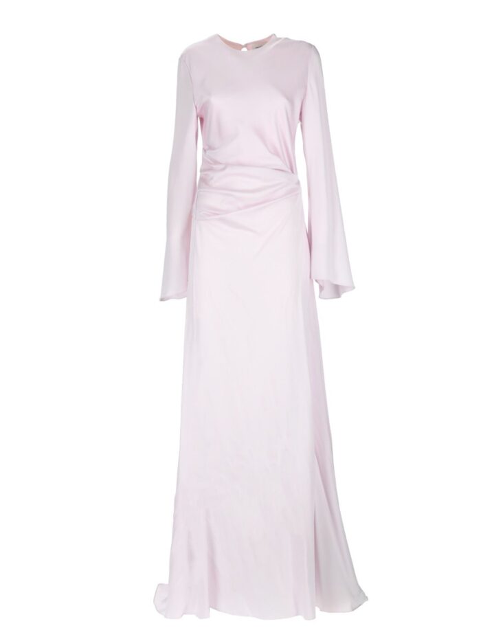 alexander mcqueen long dress with drape Alexander Mcqueen LONG DRESS WITH DRAPE