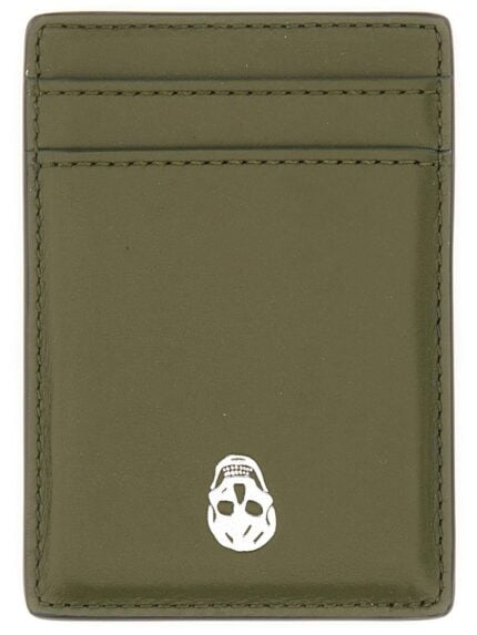 Alexander Mcqueen MAGNETIC CARD HOLDER "SKULL"