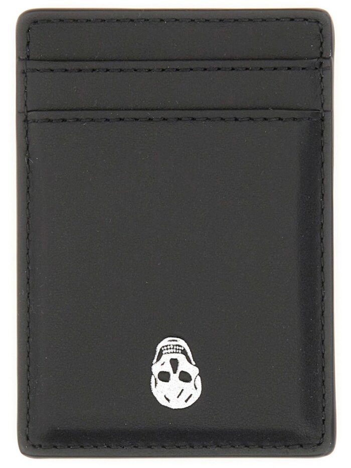 Alexander Mcqueen MAGNETIC CARD HOLDER "SKULL"
