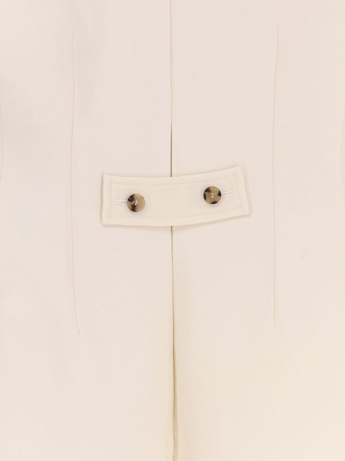 Alexander Mcqueen Mini Dress With Panier In Bone