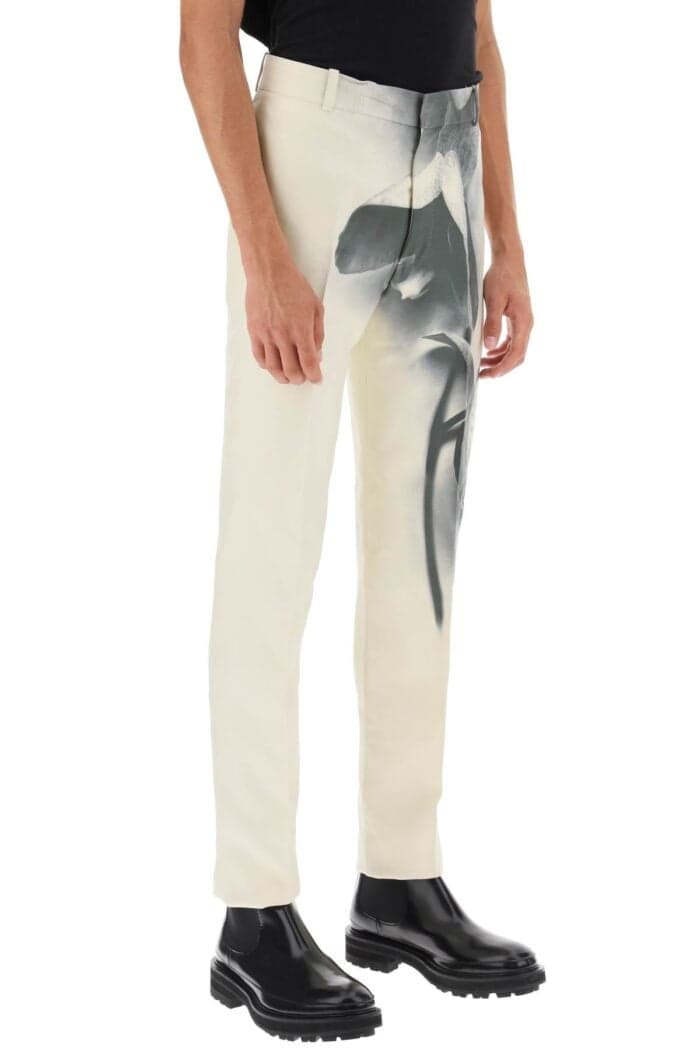 Alexander Mcqueen Orchid Cigarette Pants