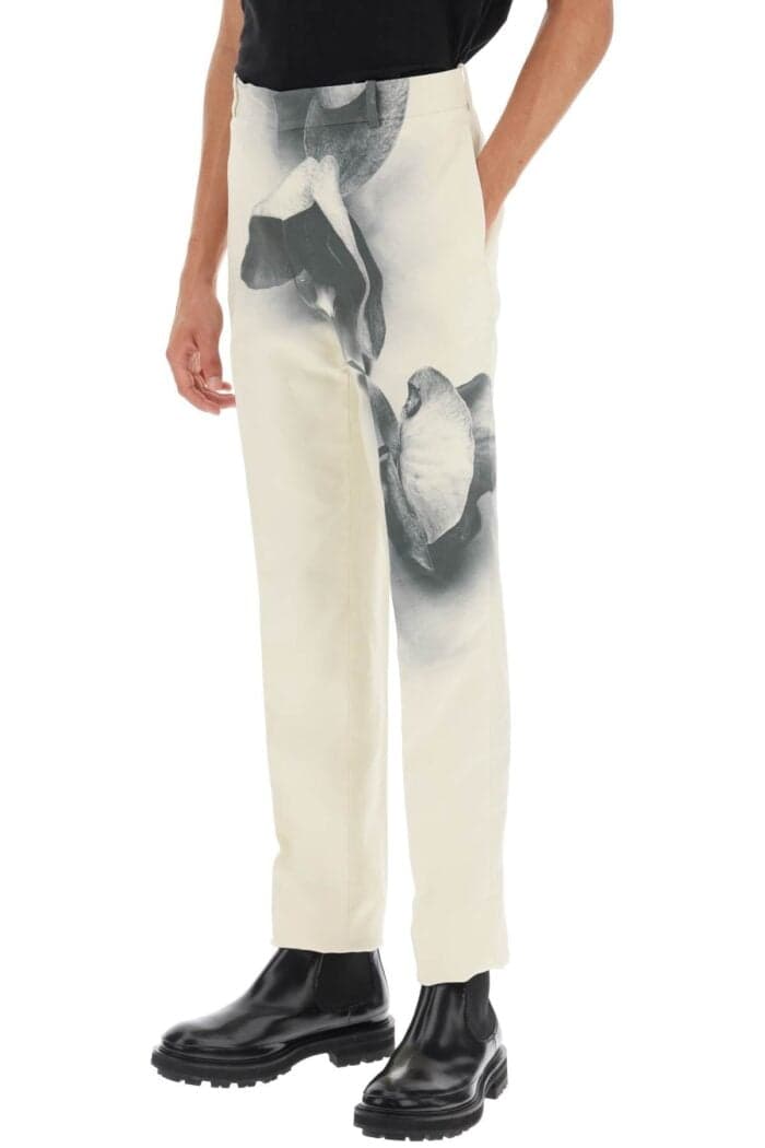 Alexander Mcqueen Orchid Cigarette Pants