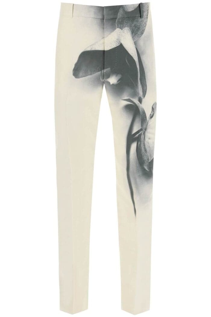 Alexander Mcqueen Orchid Cigarette Pants