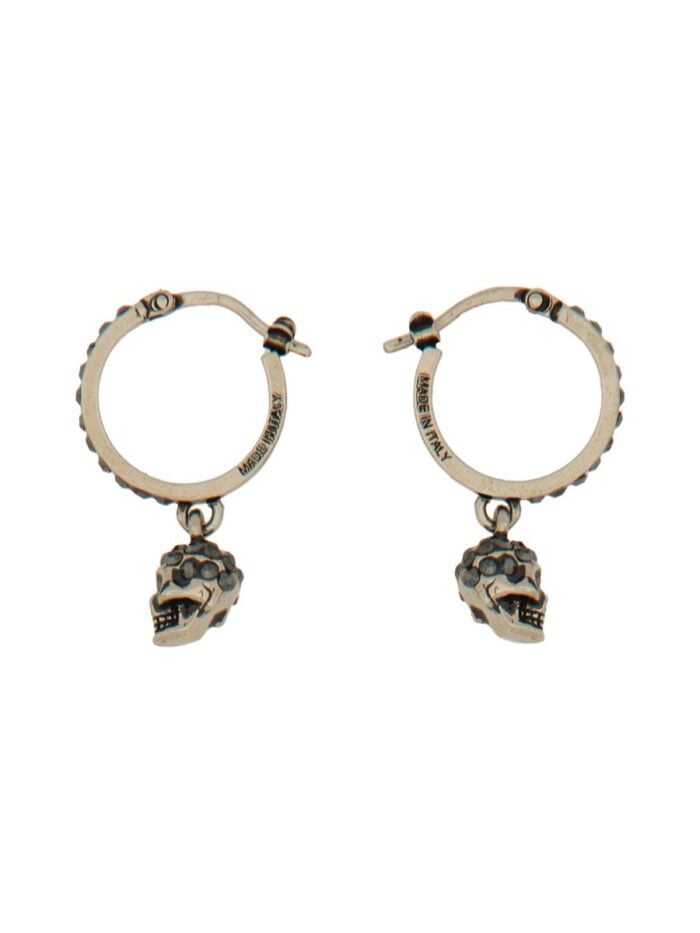 Alexander Mcqueen ORECCHINI A CERCHIO SKULL