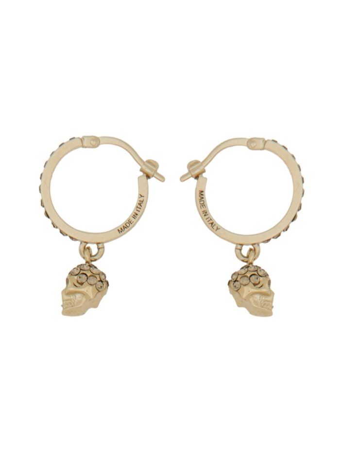 Alexander Mcqueen ORECCHINI A CERCHIO SKULL
