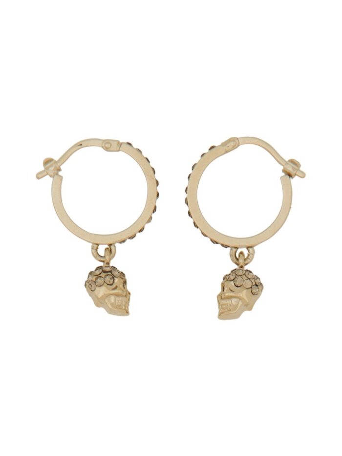 Alexander Mcqueen ORECCHINI A CERCHIO SKULL