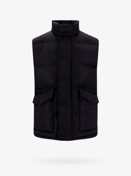 Alexander Mcqueen Padded And Quilted Nylon Sleeveless Jacket With Back Mcqueen Graffiti Print