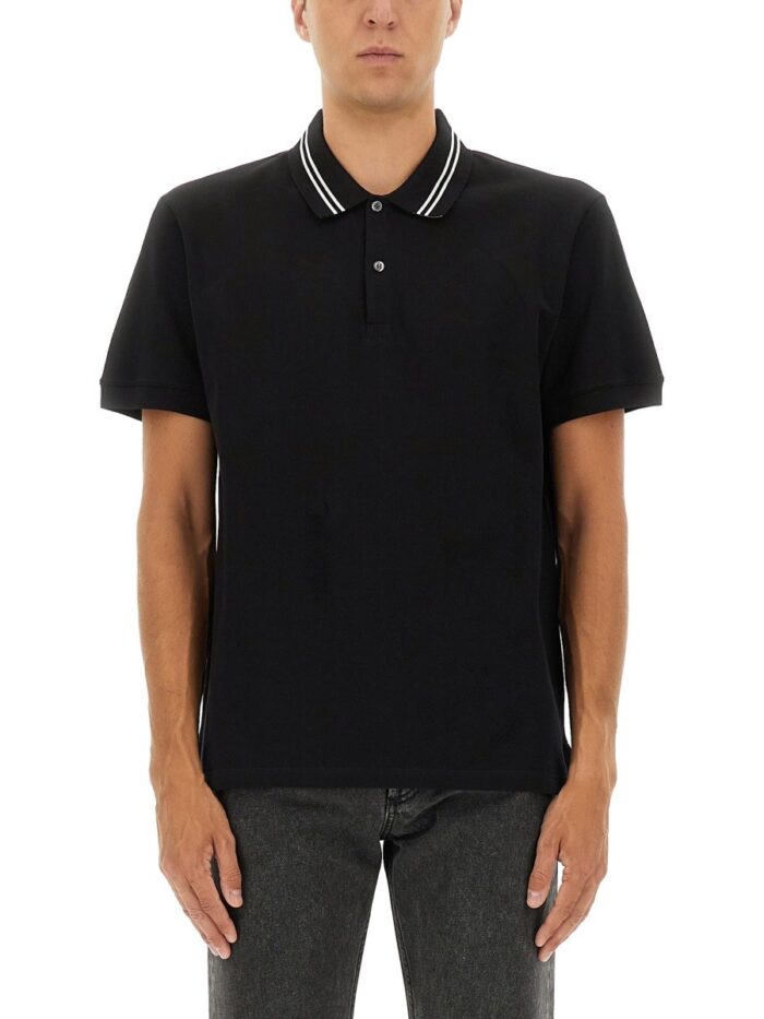 Alexander Mcqueen POLO SHIRT WITH LOGO ON THE COLLAR