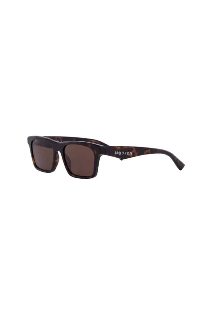 ALEXANDER MCQUEEN Rectangular Tortoiseshell Sunglasses