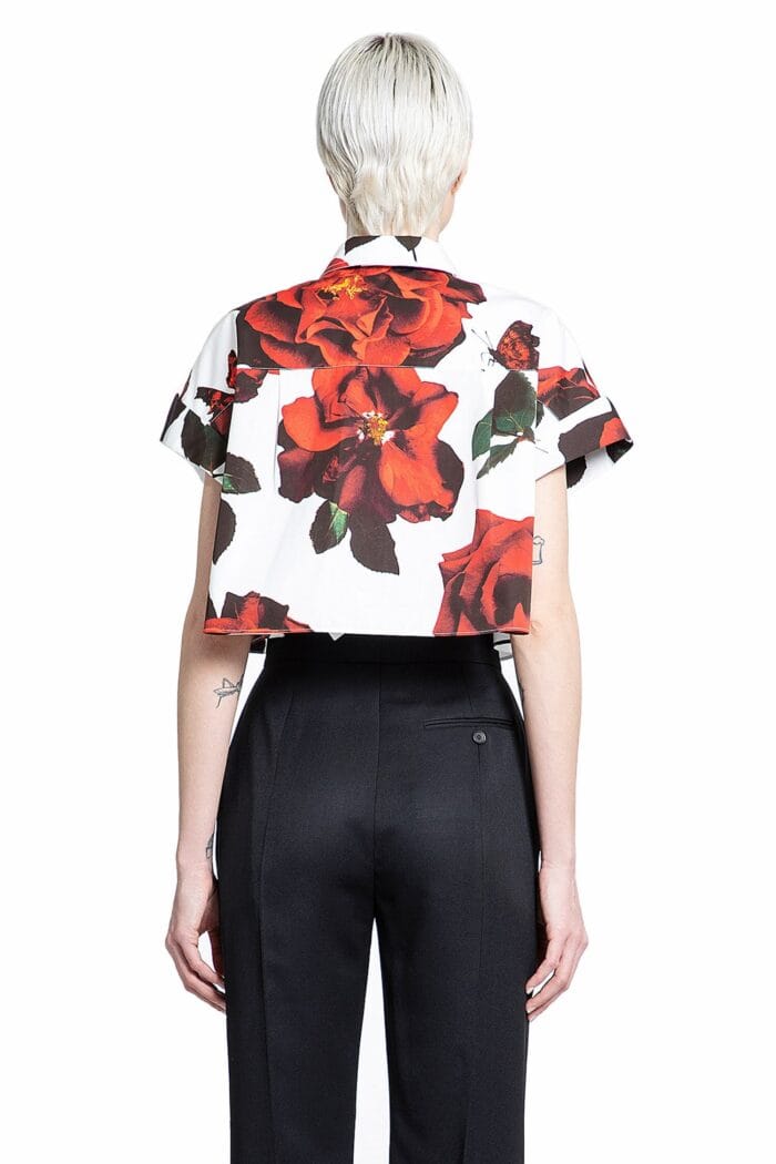 ALEXANDER MCQUEEN Rise Print Crop Shirt