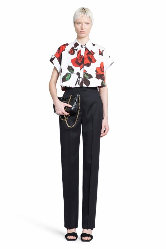 ALEXANDER MCQUEEN Rise Print Crop Shirt