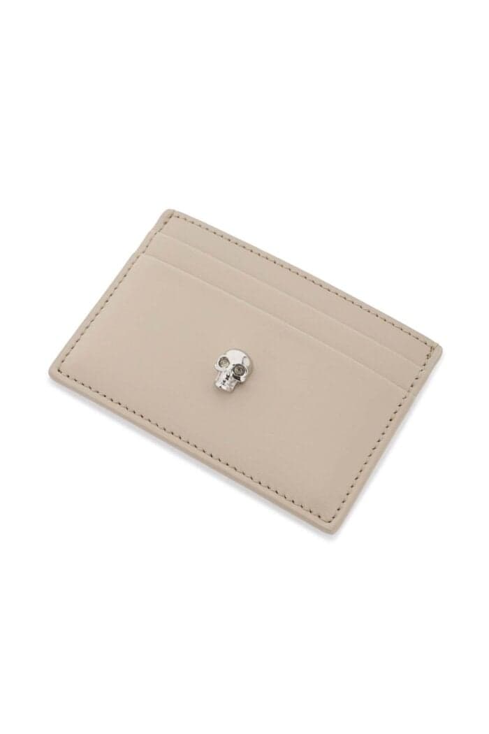 Alexander Mcqueen Saffiano Leather Skull Card Holder