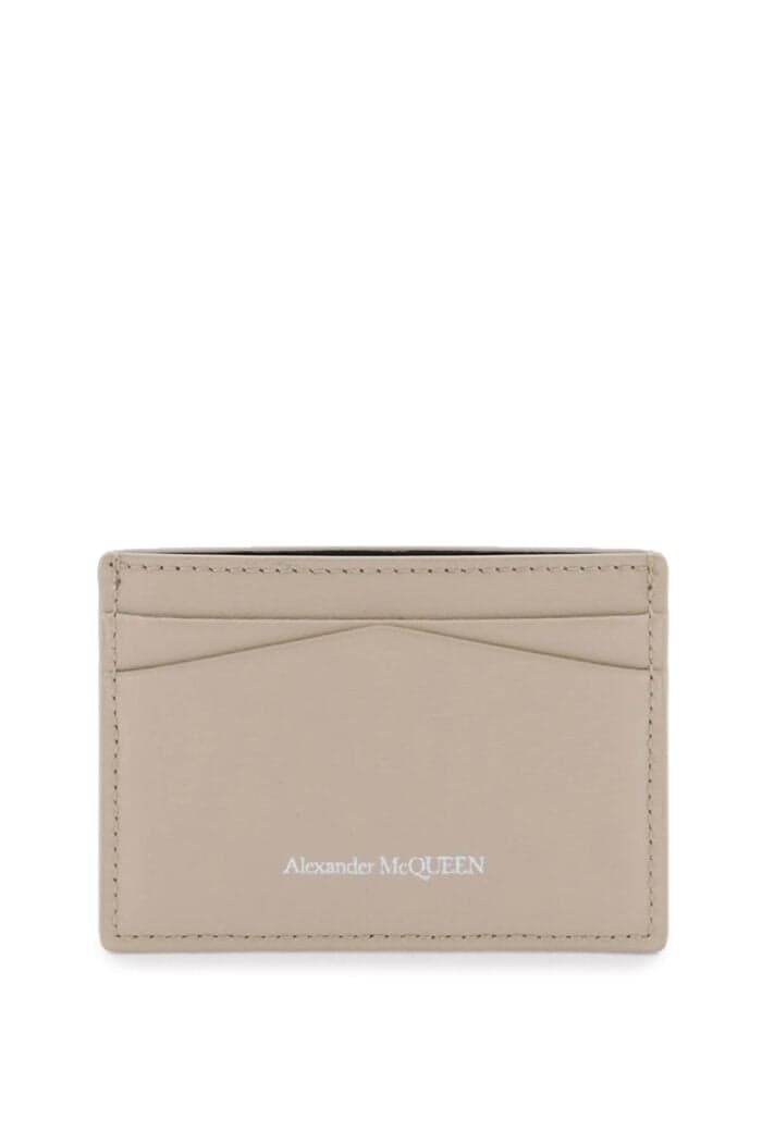 Alexander Mcqueen Saffiano Leather Skull Card Holder