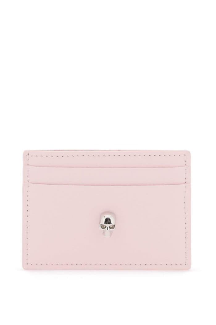 ALEXANDER MCQUEEN Saffiano Leather Skull Card Holder