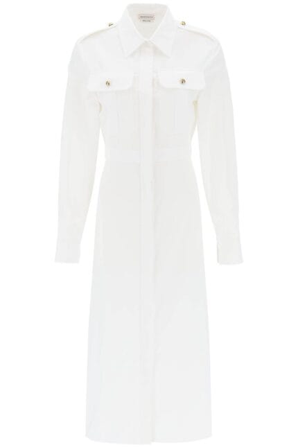 Alexander Mcqueen Shirt Dress In Poplin