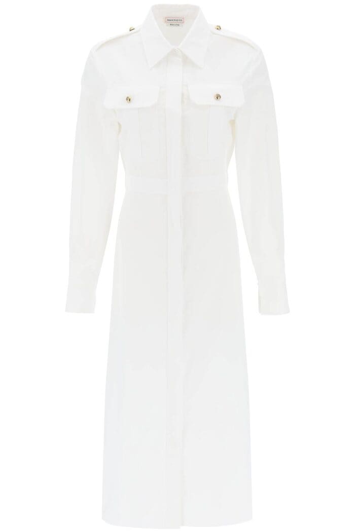 Alexander Mcqueen Shirt Dress In Poplin