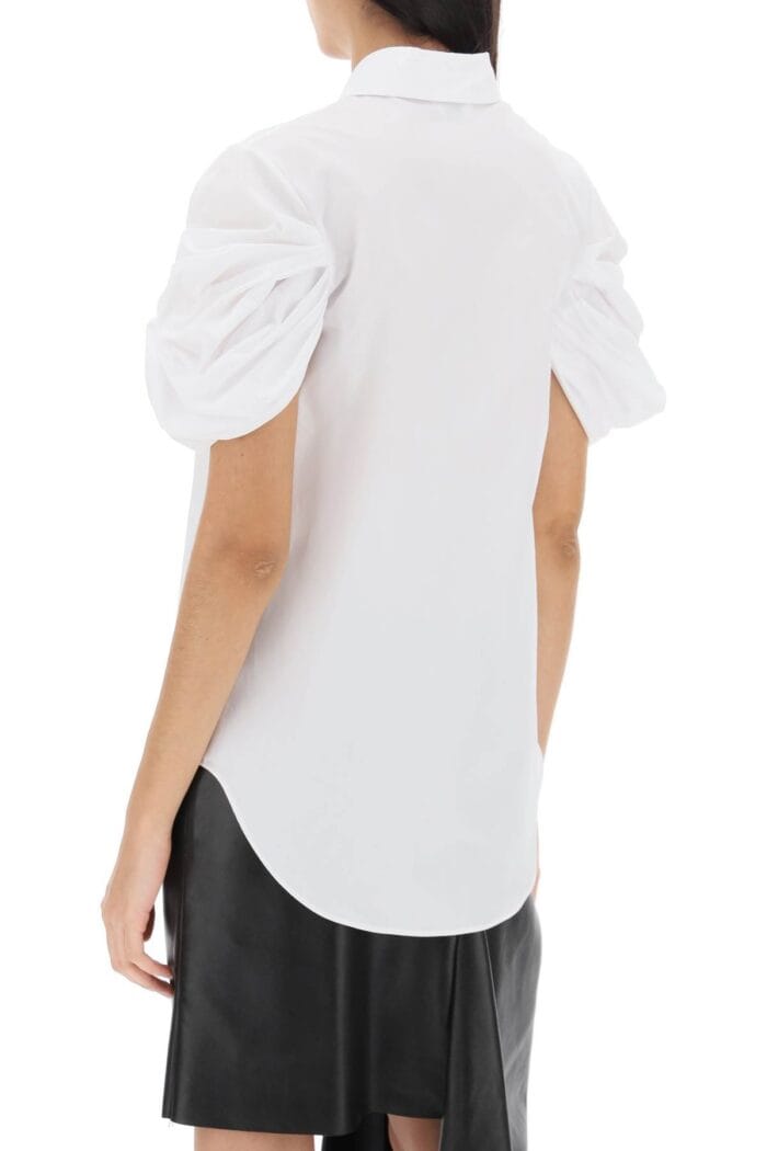 Alexander Mcqueen Shirt With Knotted Short Sleeves