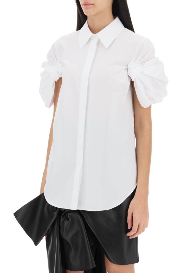 Alexander Mcqueen Shirt With Knotted Short Sleeves