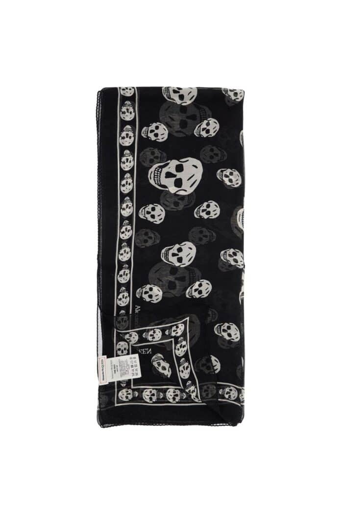 ALEXANDER MCQUEEN Silk Skull Scarf