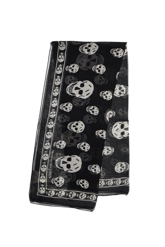 ALEXANDER MCQUEEN Silk Skull Scarf