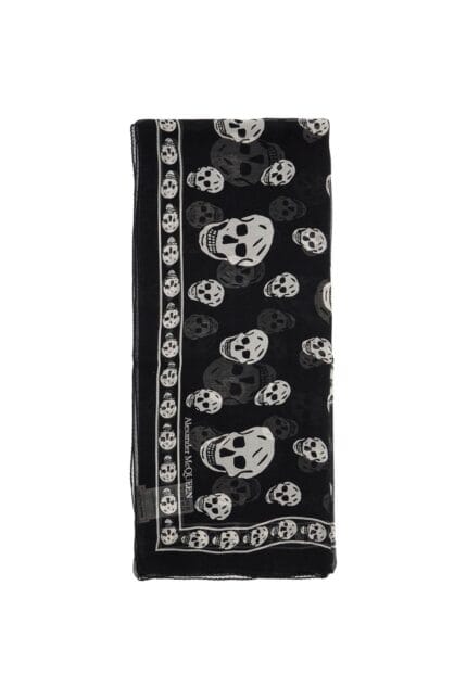 ALEXANDER MCQUEEN Silk Skull Scarf