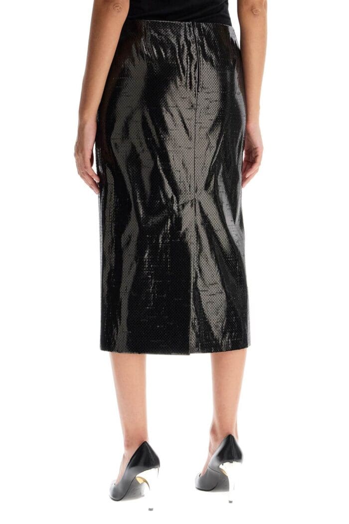 ALEXANDER MCQUEEN Silk Tarpaulin Skirt