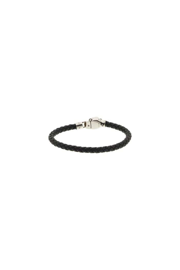 Alexander Mcqueen Skull Braided Leather Bracelet