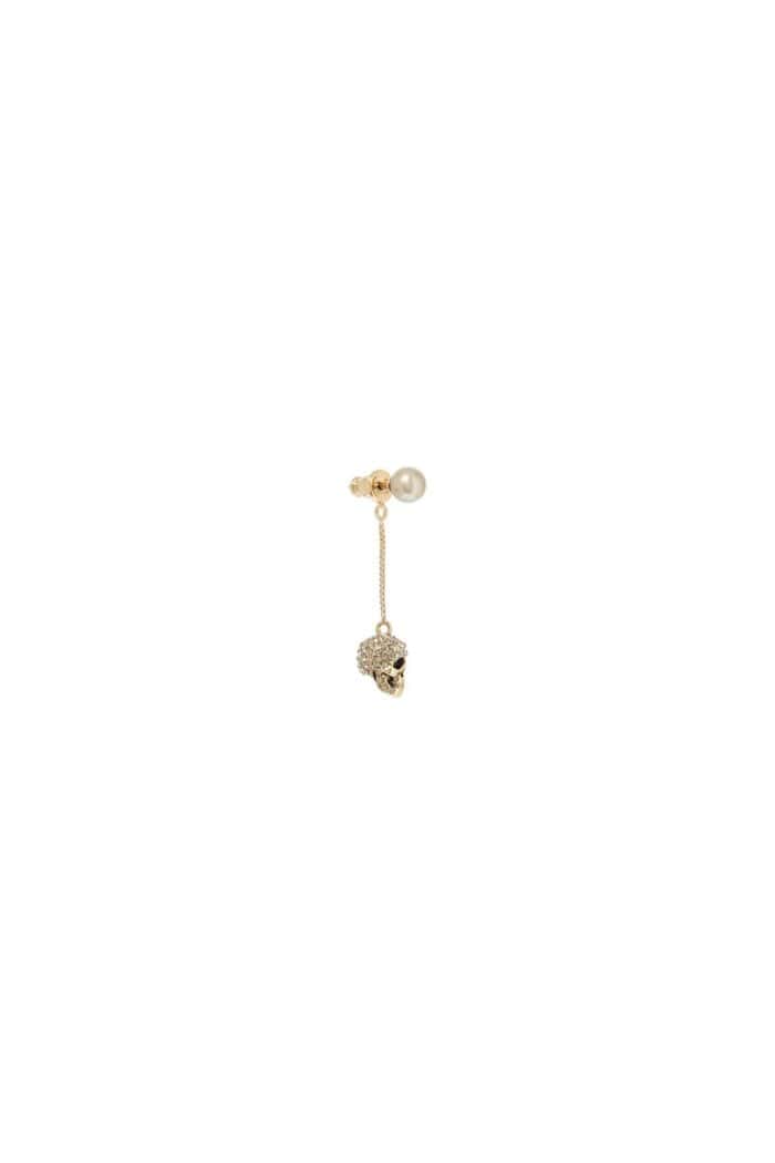 ALEXANDER MCQUEEN Skull Earrings With Pav And Chain