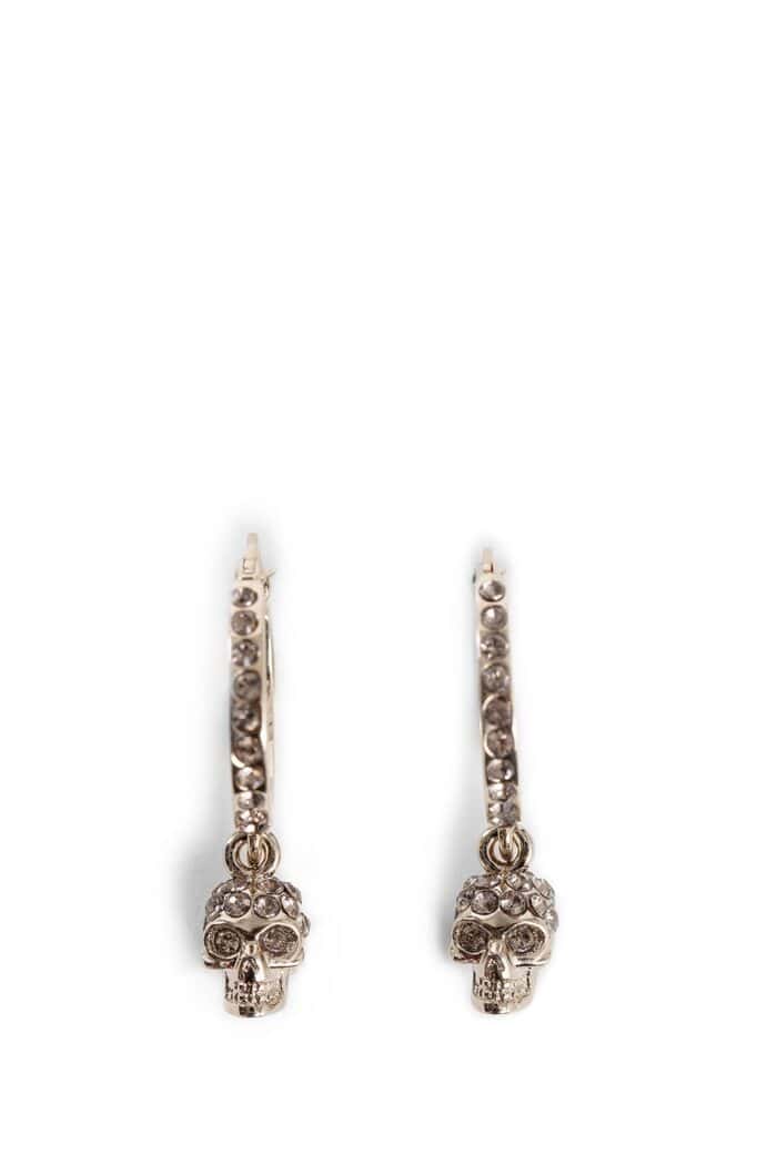 ALEXANDER MCQUEEN Skull Mini Creole Hoop Earrings