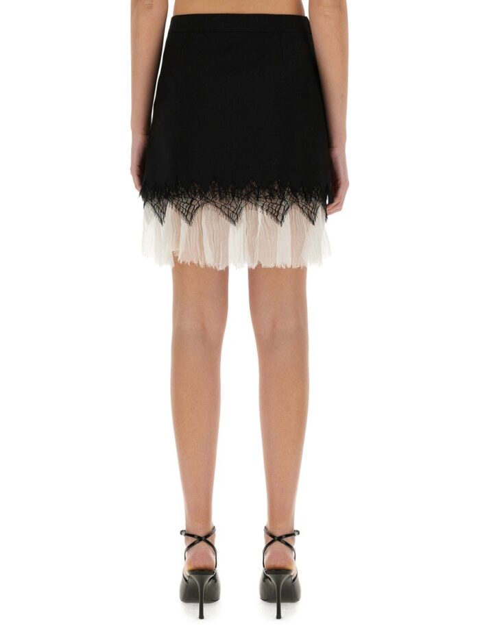 Alexander Mcqueen SPIDER WEB LACE MINISKIRT