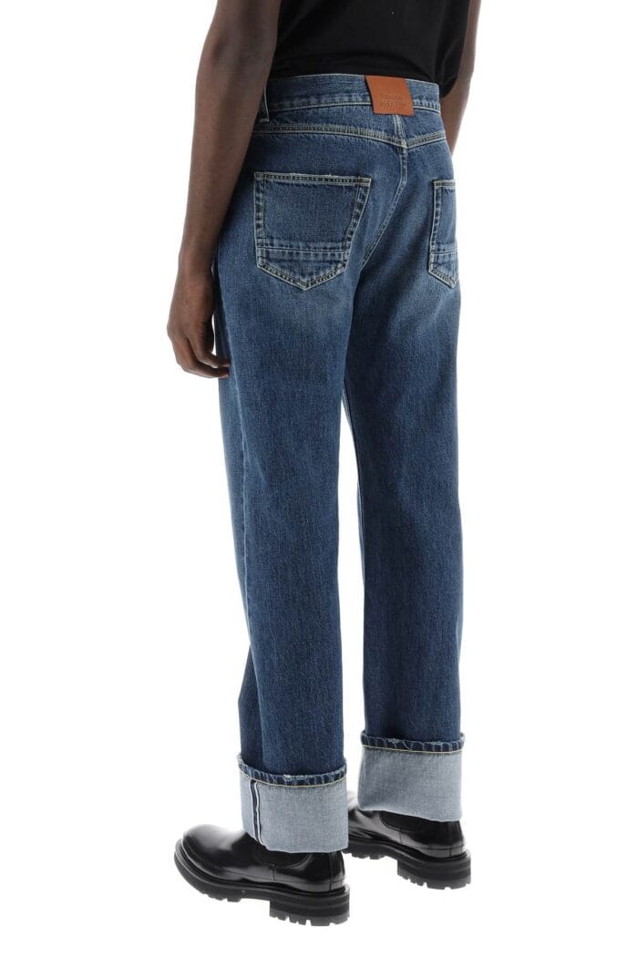 ALEXANDER MCQUEEN Straight Fit Jeans In Selvedge Denim