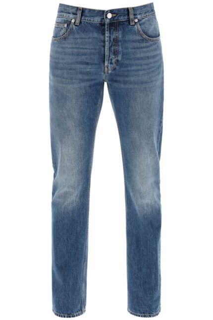 ALEXANDER MCQUEEN Straight Leg Jeans With Faux Pocket On The Back.