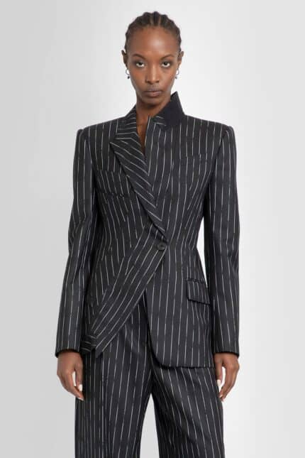 ALEXANDER MCQUEEN Striped Double-breasted Blazer