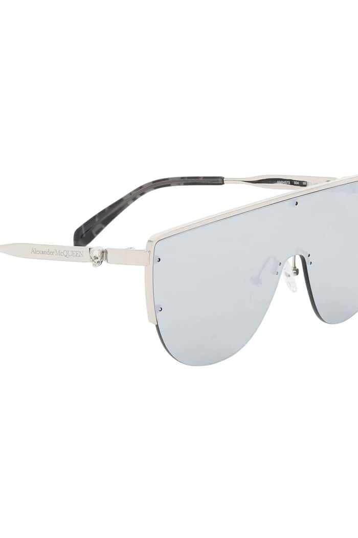 ALEXANDER MCQUEEN Sunglasses With Mirrored Lenses And Mask-style Frame