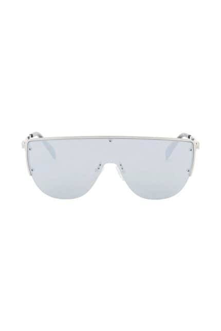 ALEXANDER MCQUEEN Sunglasses With Mirrored Lenses And Mask-style Frame