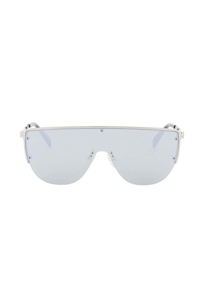 ALEXANDER MCQUEEN Sunglasses With Mirrored Lenses And Mask-style Frame