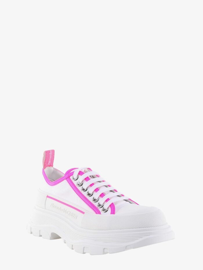 Alexander Mcqueen Tread Slick Canvas Sneakers With Fluo Leather Sneakers