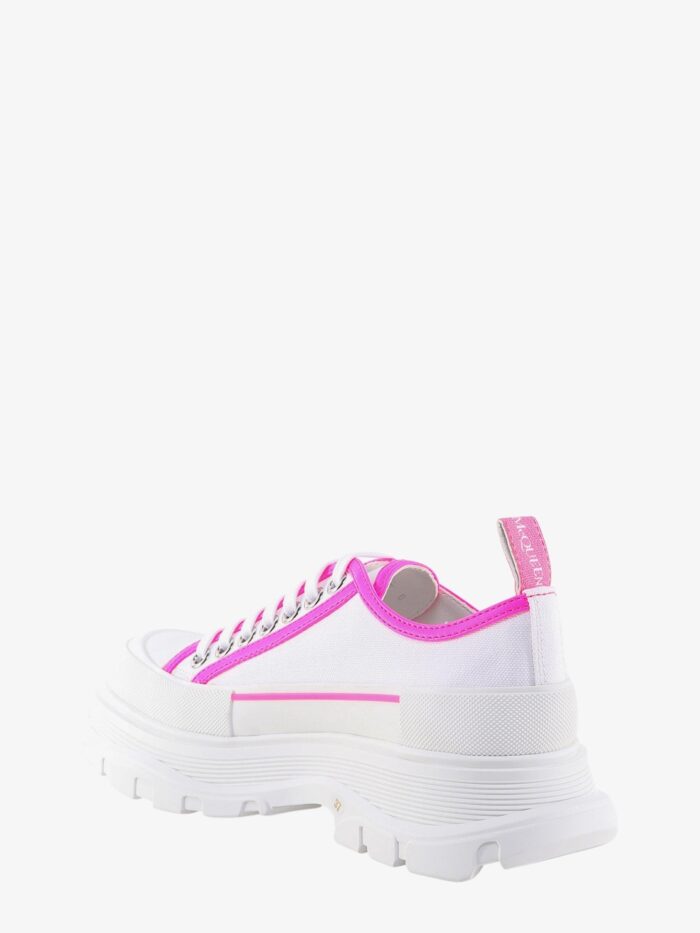 Alexander Mcqueen Tread Slick Canvas Sneakers With Fluo Leather Sneakers